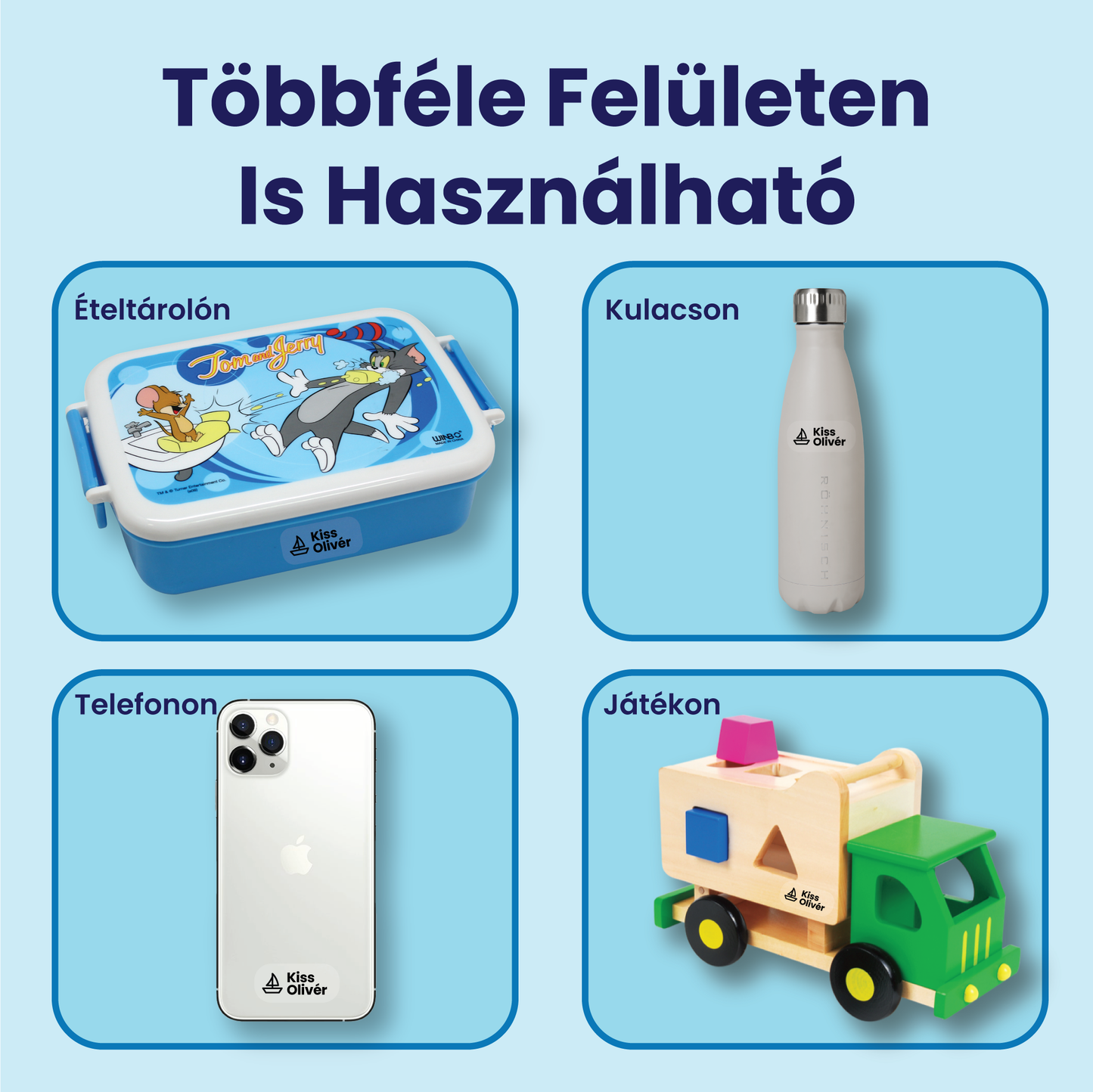 Egyedi Átlátszó Vízálló Matrica - 3x48db